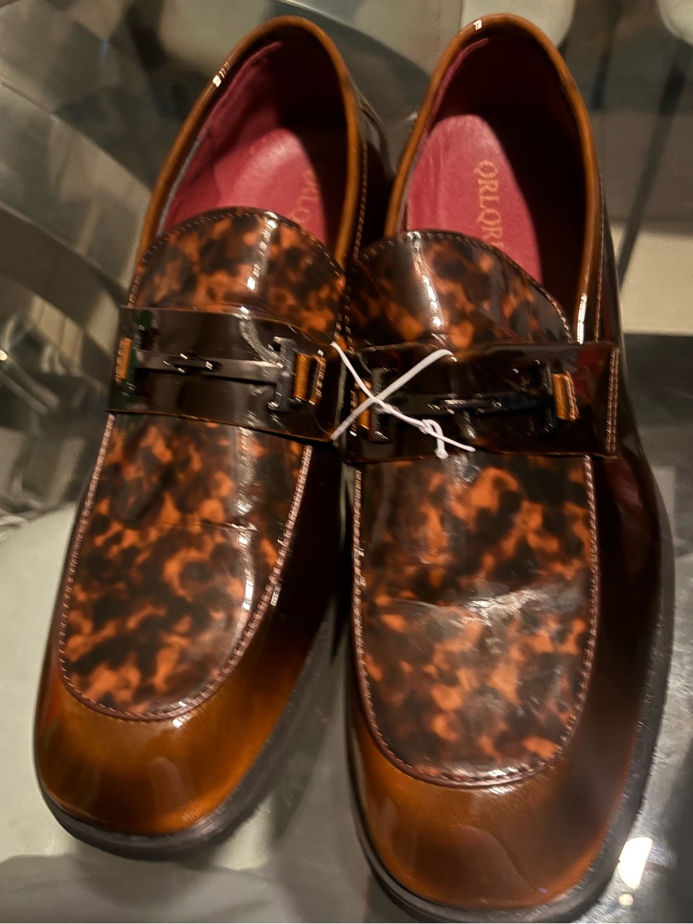 NWT Men's Animal Print Slip-On Loafers. Size 12.